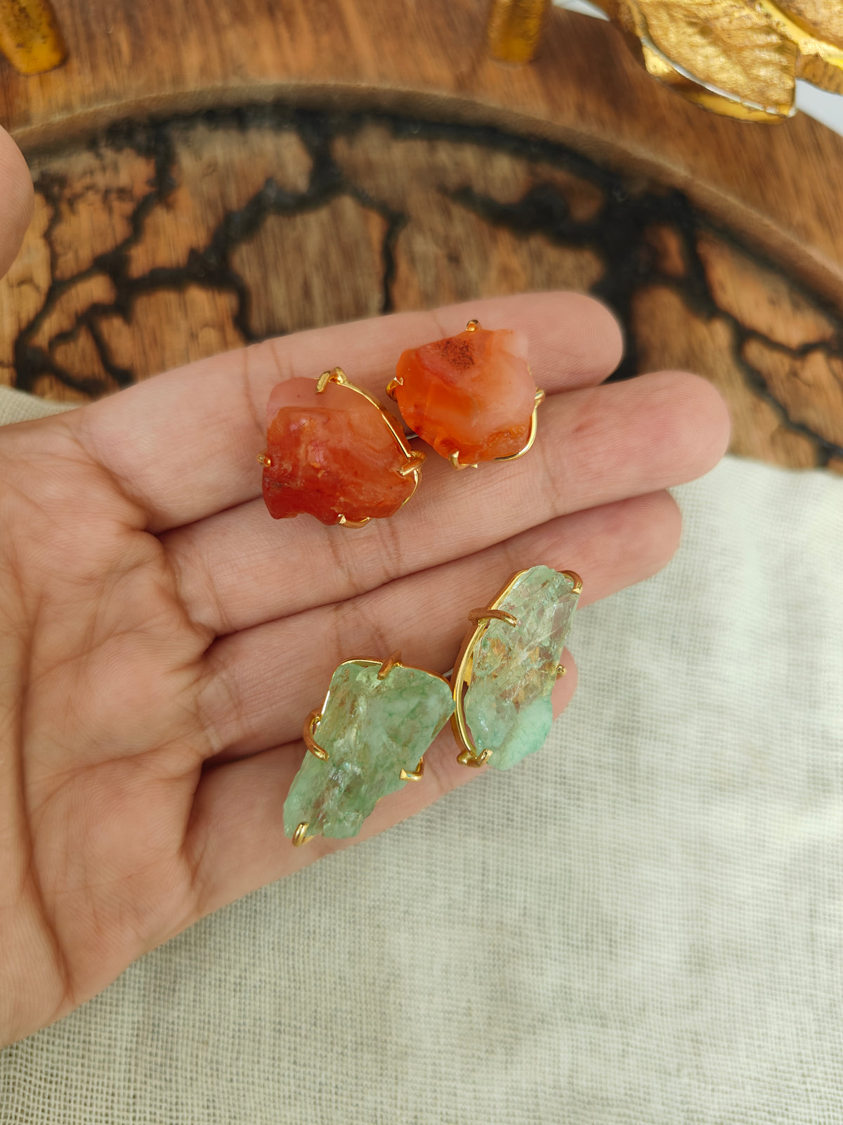 Agate Stone Studs