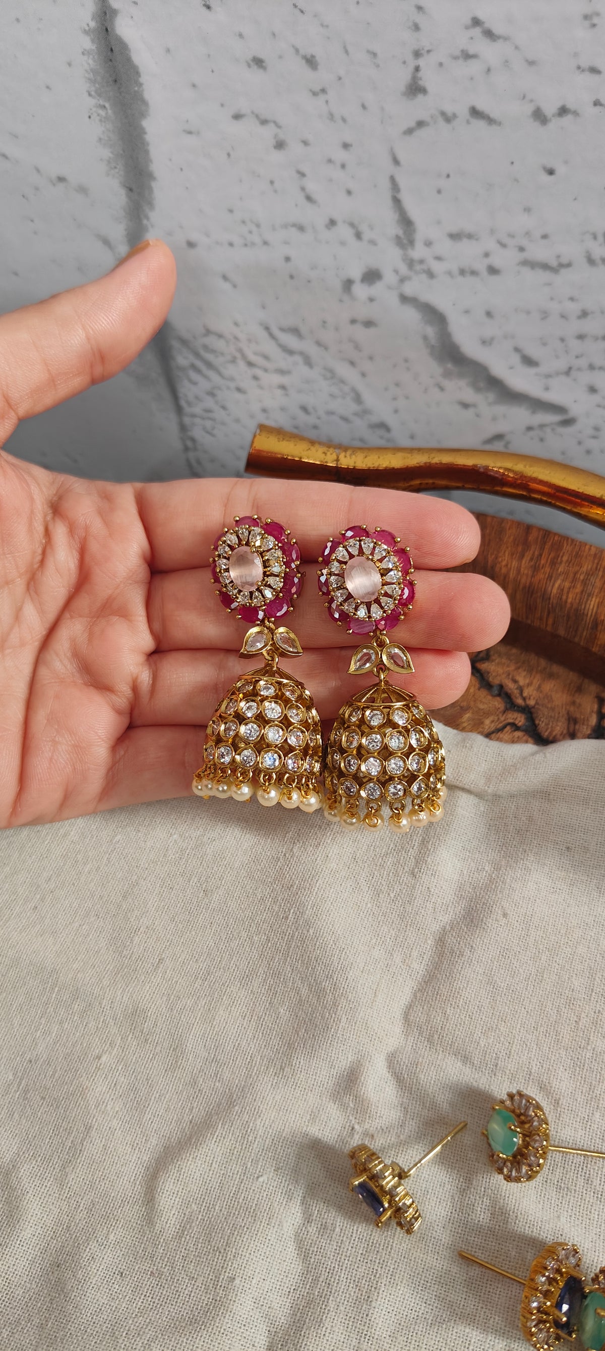 Chhavi Interchangeable Jhumka Earrings