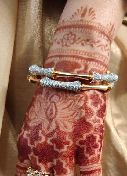 Lehar Two - Tone Bangle - Set of 2