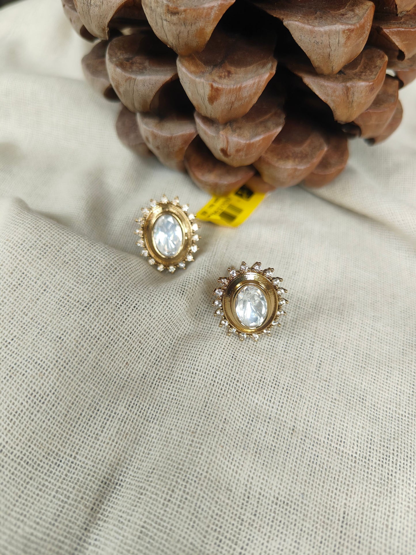 Moissanite Oval Studs