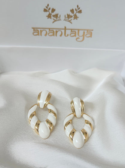 White Enamel Danglers