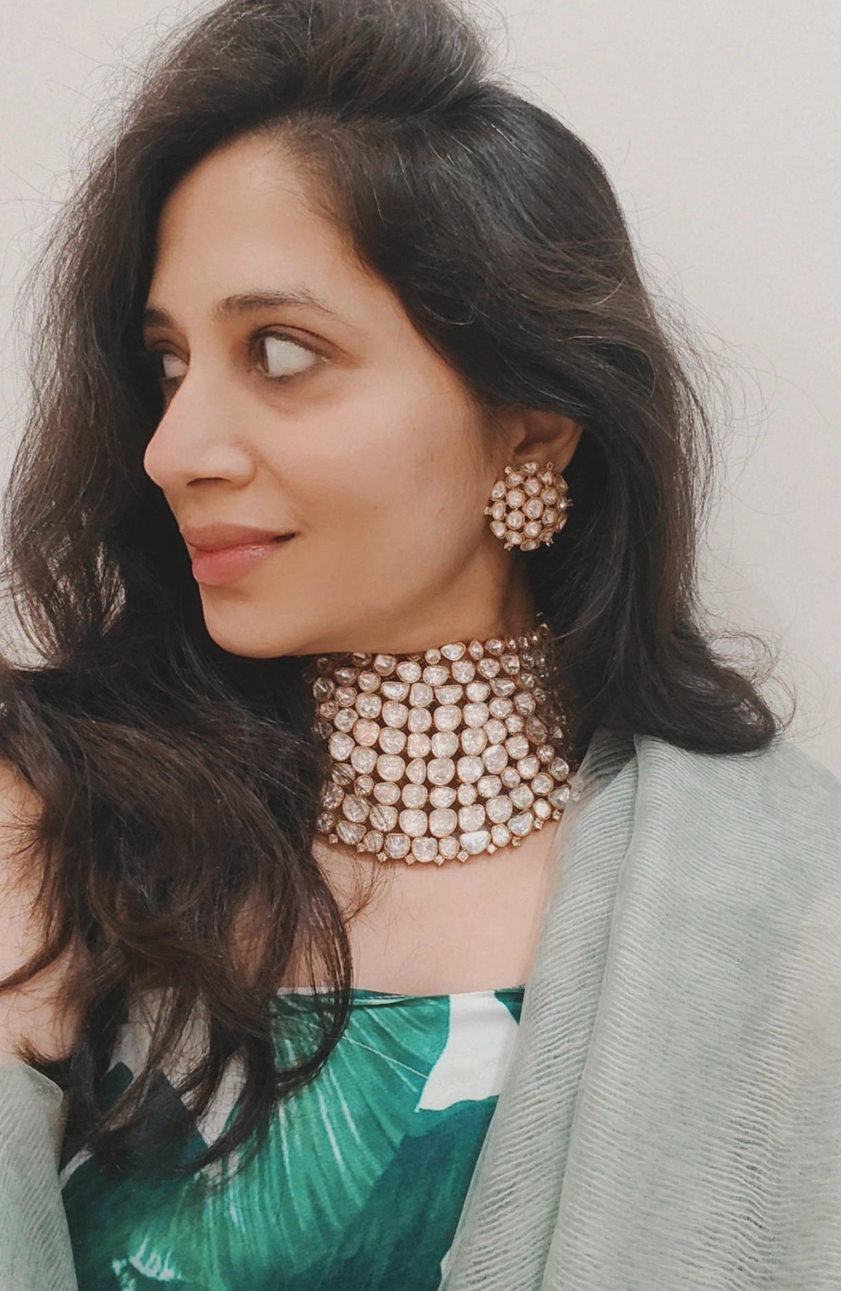 Limited Edition Sehra Uncut Polki Choker with Earrings