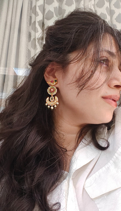 Panchi Chandbali Earrings