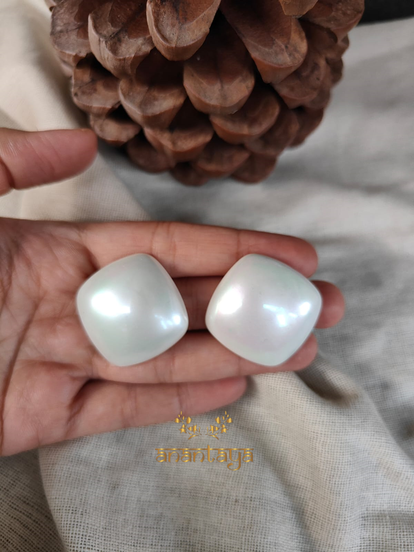 Square Pearl Studs