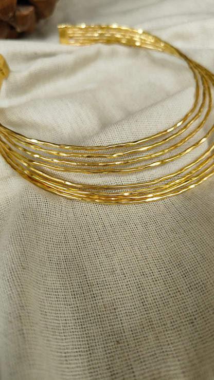 Iris Choker In 18 kt Gold Tone