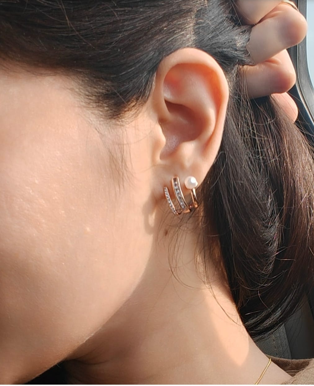 Three Way Pearl Earrings