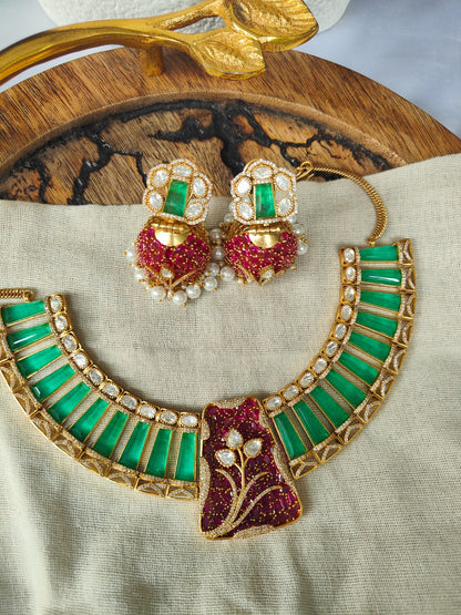 Heritage Meenakari Statement Choker