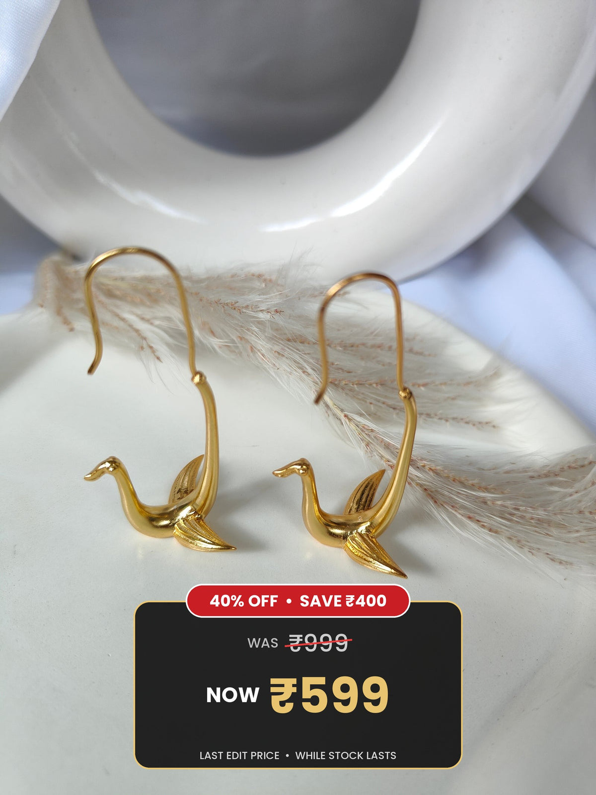 Swan in my Ears Earrings