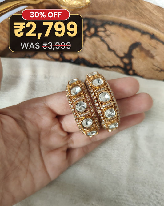 Polki Stone Traditional Statement Earrings