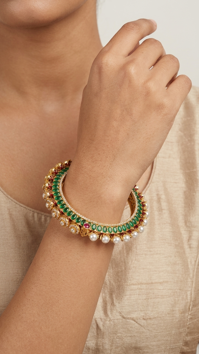 Amrapali Bangle- Bottle Green