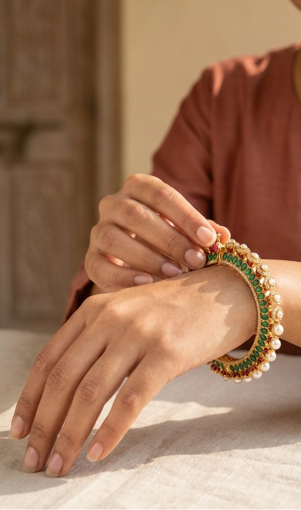 Amrapali Bangle- Bottle Green