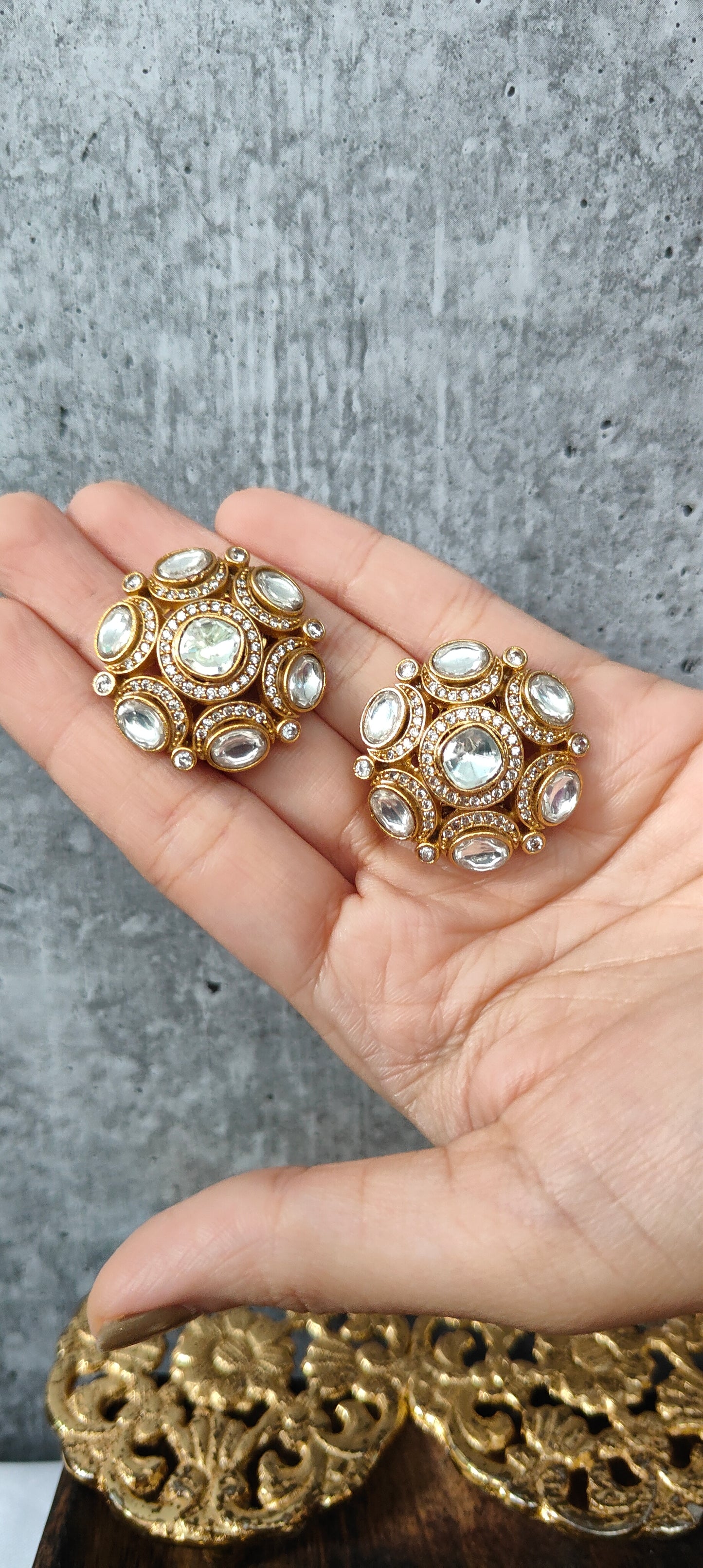 Maharani Polki Studs